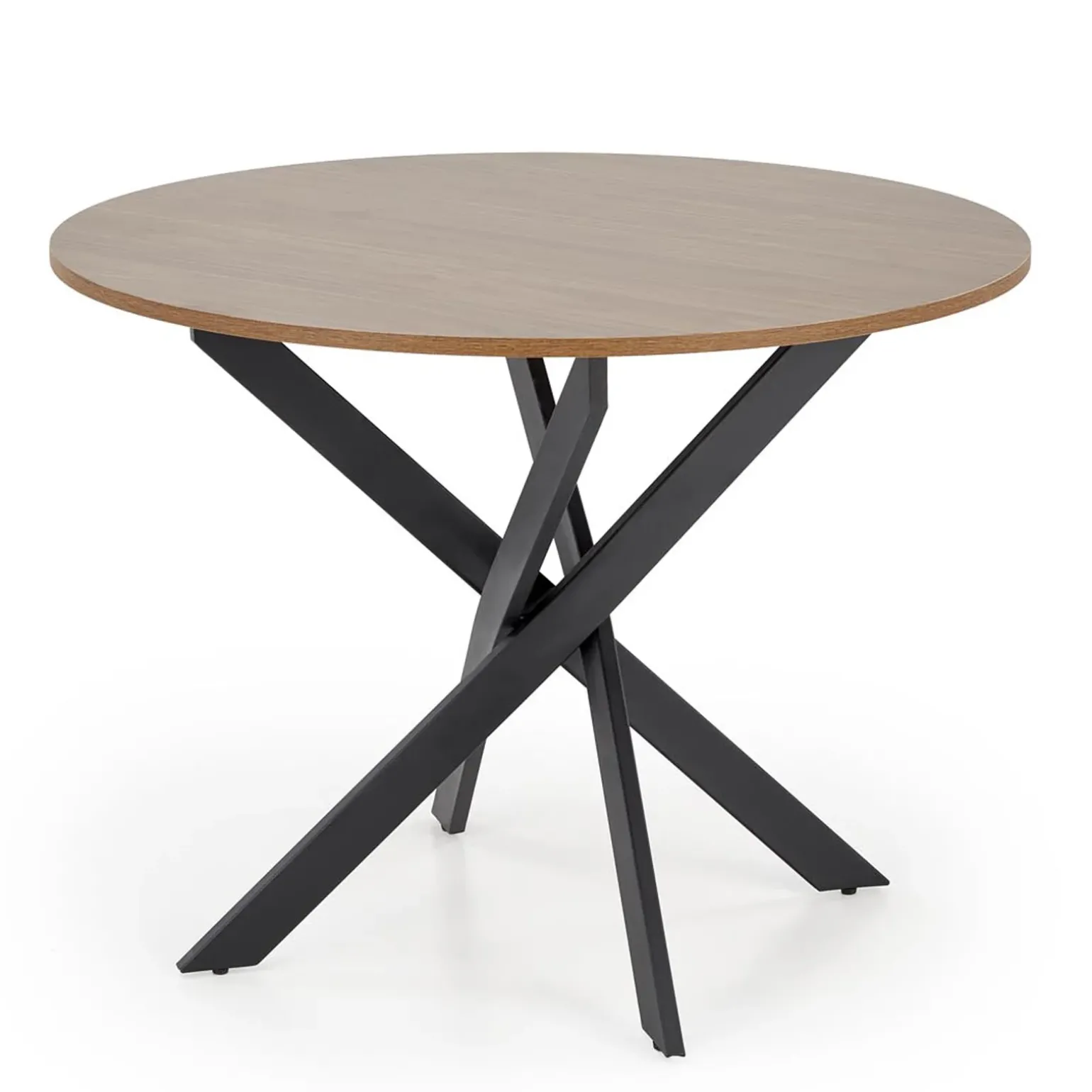 Tavolo rotondo 100x100cm moderno noce nero Dormelada