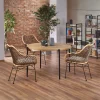 Tavolo rotondo 120x120cm moderno rovere nero Orchidea