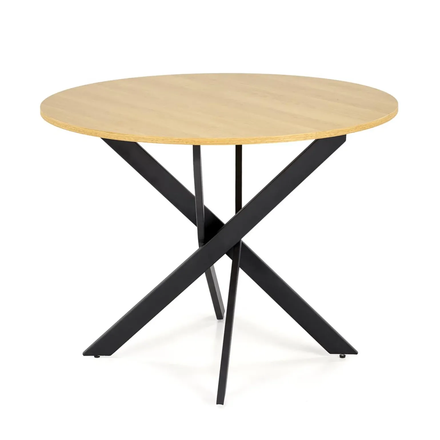 Tavolo rotondo 100x100cm moderno rovere nero Dormelada