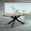Tavolo 160x90 cm rovere rustico metallo Gaya