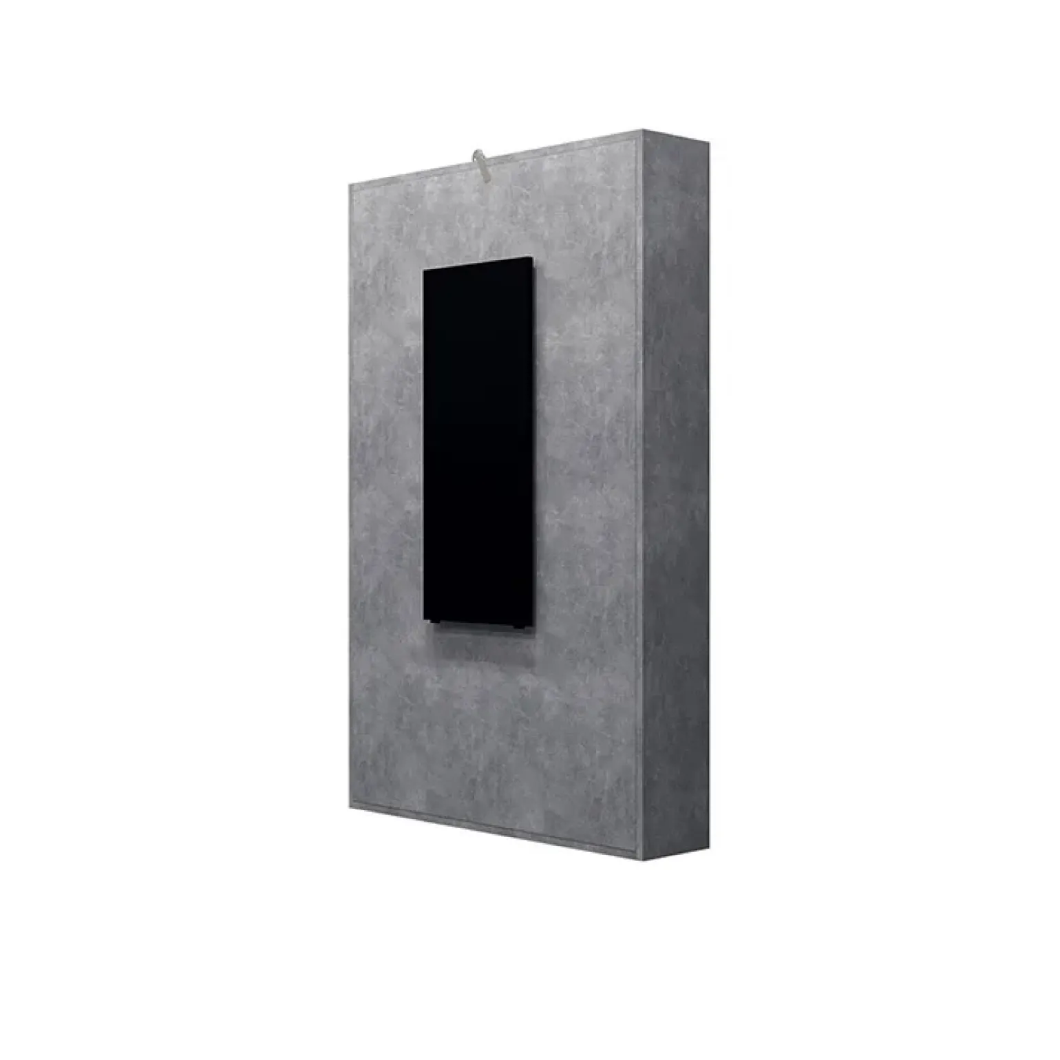 Tavolo 135x203cm a scomparsa moderno rettangolare cemento nero Hope