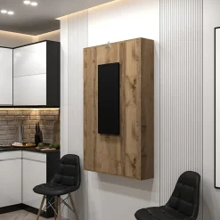 Tavolo 135x203cm a scomparsa moderno rettangolare rovere nero Hope