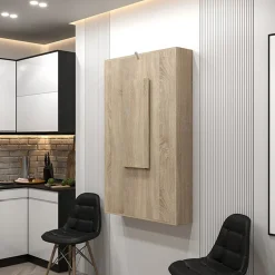Tavolo 135x203cm a scomparsa moderno rettangolare rovere Hope