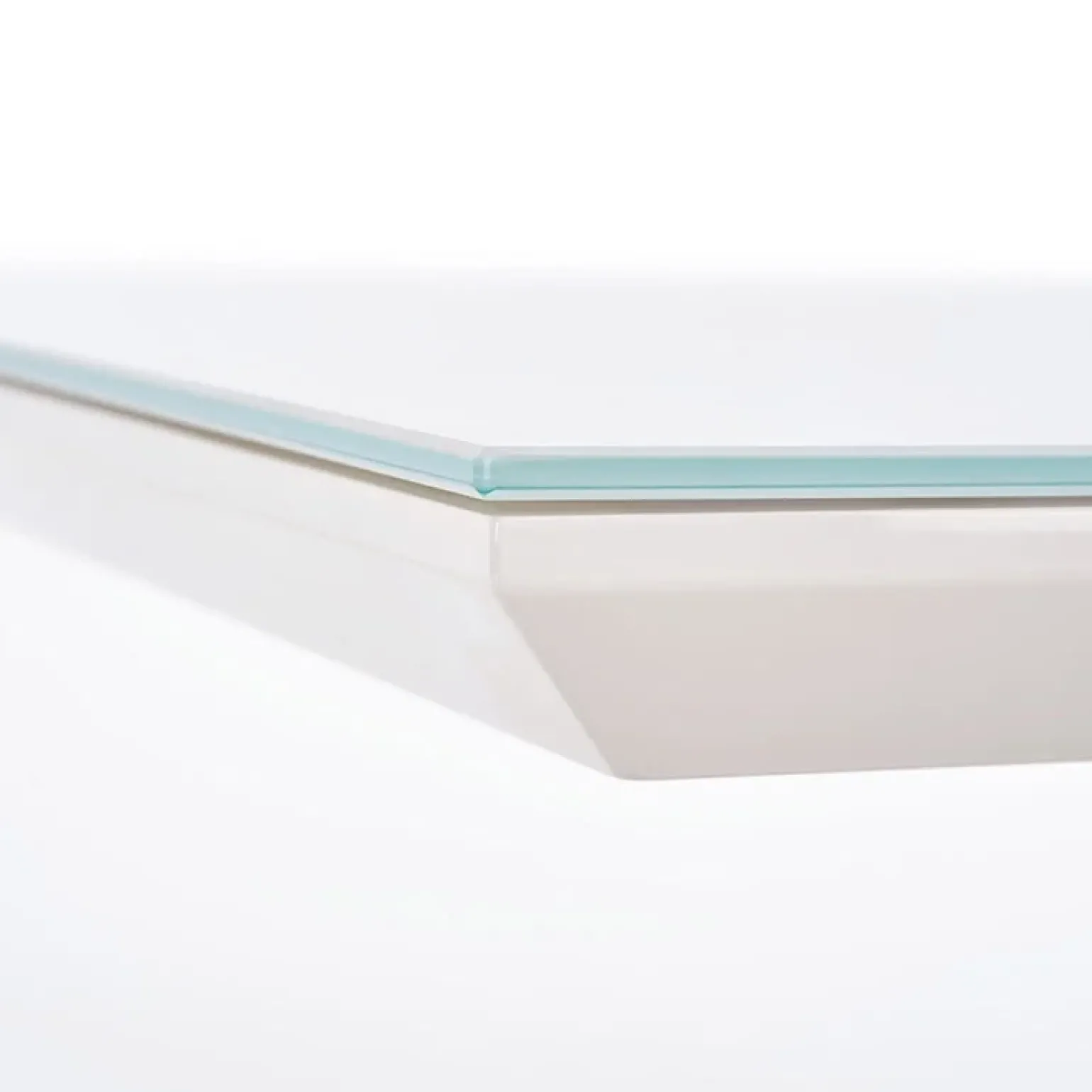 Tavolo 160x90cm da pranzo in vetro bianco acciaio cromato Mango Gihome®