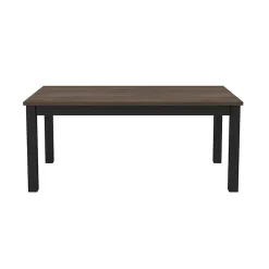 Tavolo 180x77cm da pranzo rettangolare rovere scuro nero Nebraska