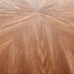 Tavolo 100x100cm da pranzo rotondo moderno noce acciaio nero Lukla