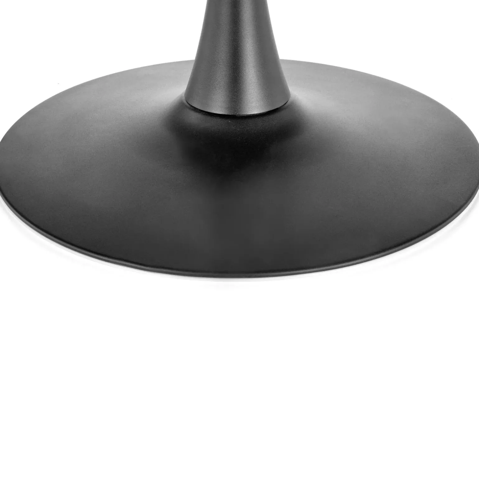Tavolo 100x100cm da pranzo rotondo moderno noce acciaio nero Lukla
