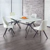 Tavolo 160x90cm design rettangolare laccato bianco lucido nero Ercole