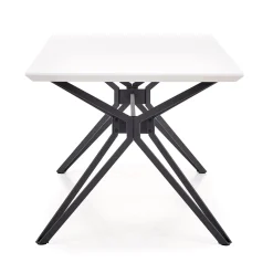 Tavolo 160x90cm design rettangolare laccato bianco lucido nero Ercole