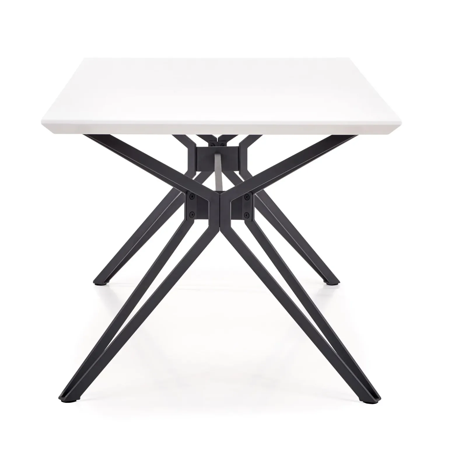 Tavolo 160x90cm design rettangolare laccato bianco lucido nero Ercole