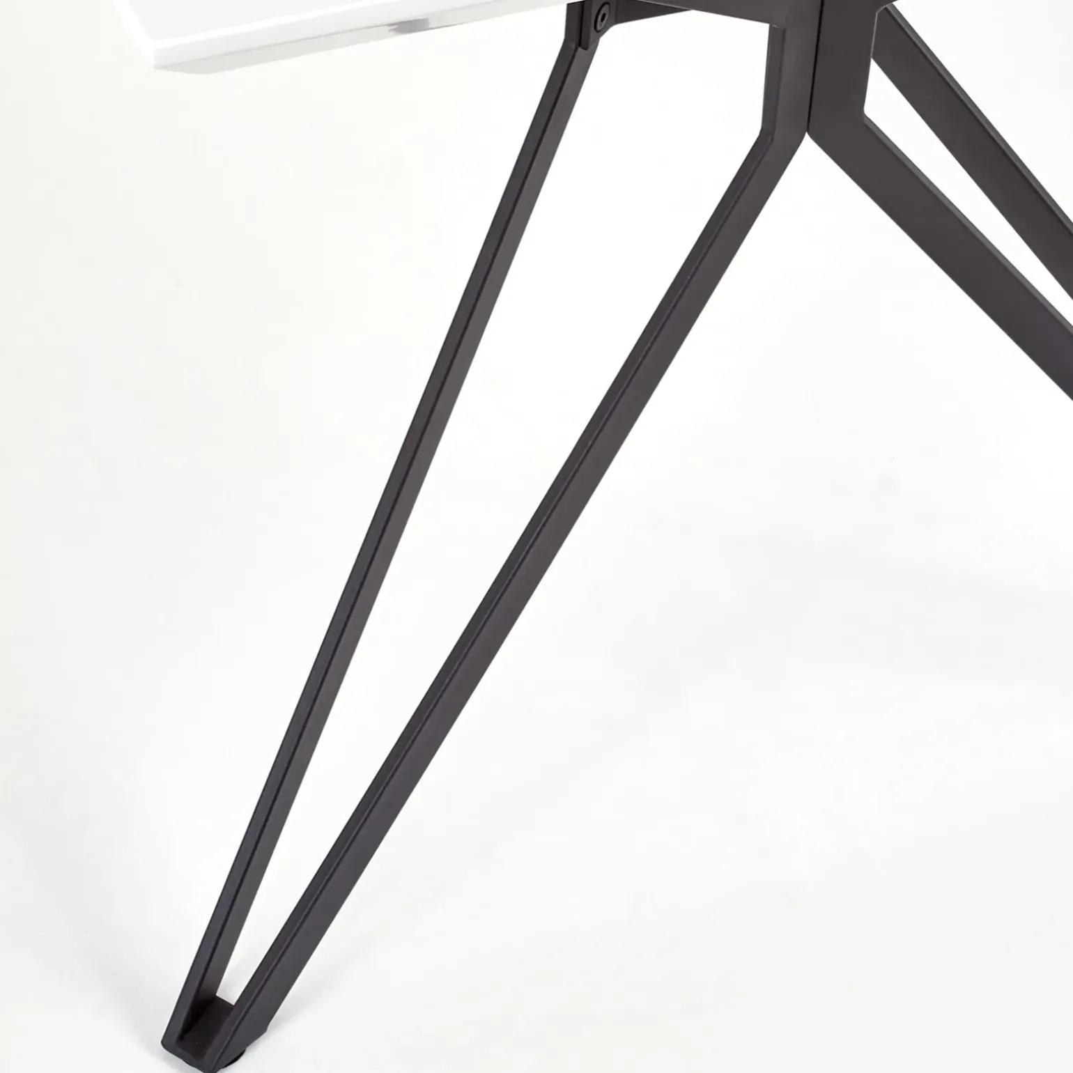 Tavolo 160x90cm design rettangolare laccato bianco lucido nero Ercole