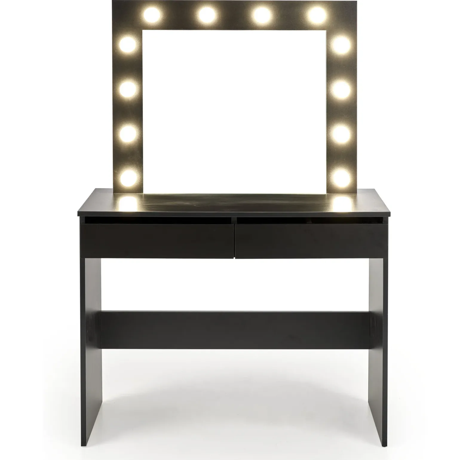 Toeletta da trucco con specchio 94x140cm con LED nero Bloom