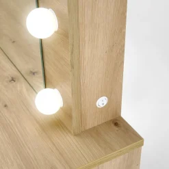 Toeletta da trucco con specchio 94x140cm con LED rovere Bloom