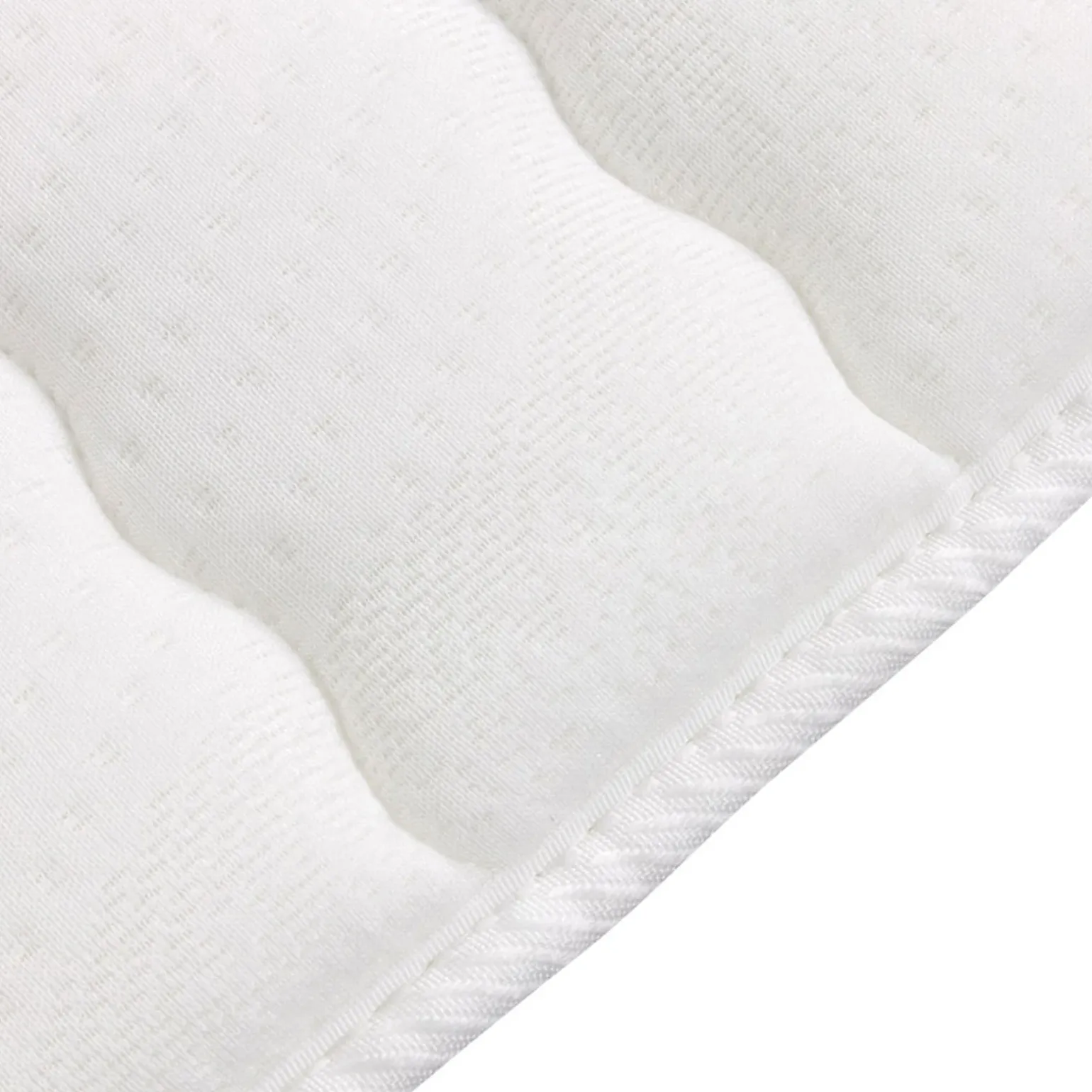 Topper alla francese 140x200cm trapuntato imbottito con elastici bianco Corsica