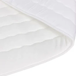 Topper matrimoniale king size 200x200cm trapuntato imbottito con elastici bianco Corsica