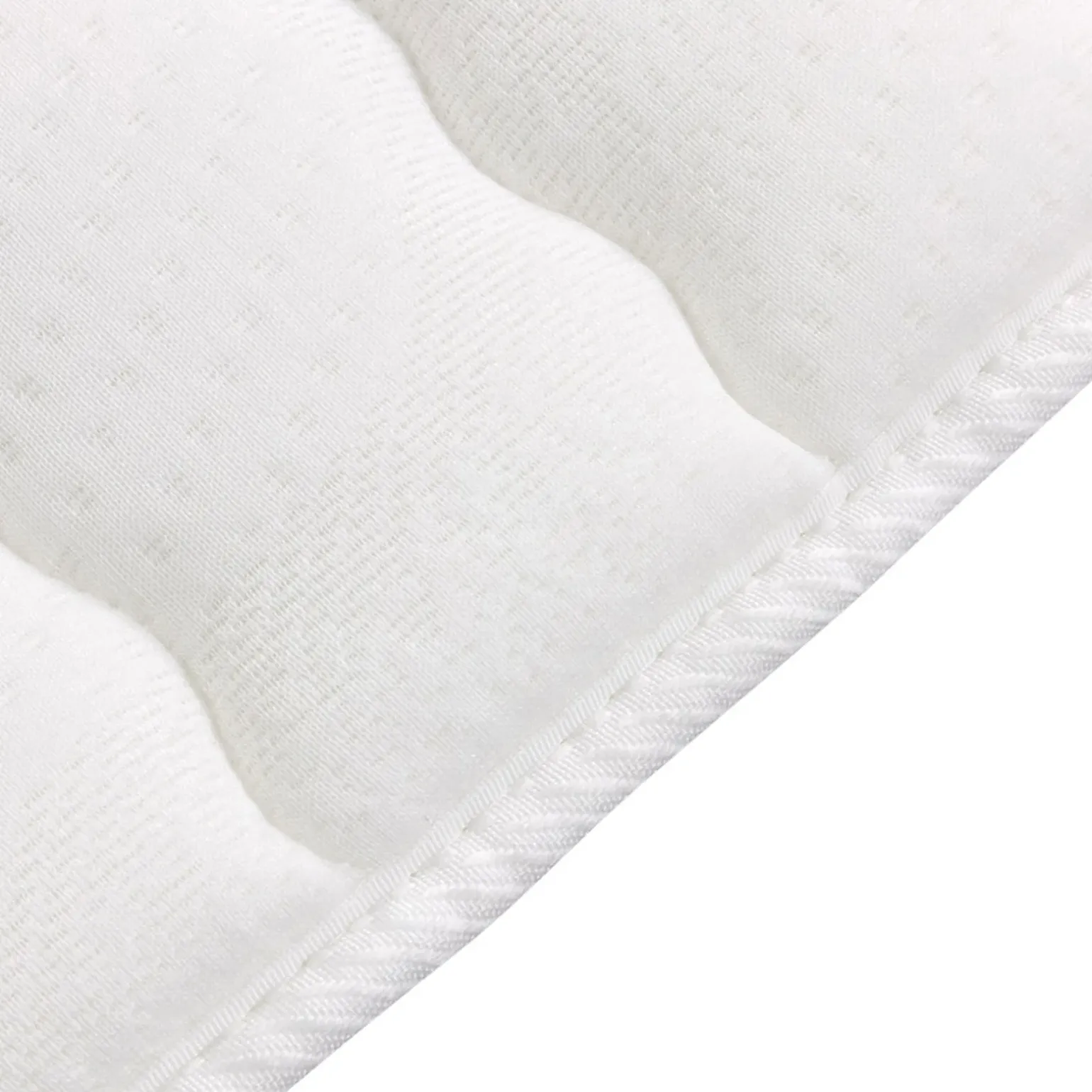 Topper matrimoniale oversize 180x200cm trapuntato imbottito con elastici bianco Corsica
