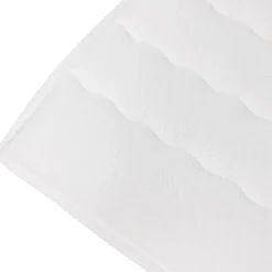 Topper matrimoniale 160x200cm trapuntato imbottito con elastici bianco Corsica