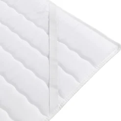 Topper matrimoniale 160x200cm trapuntato imbottito con elastici bianco Corsica