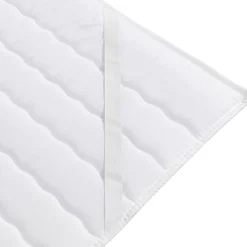 Topper piazza e mezza 120x200cm trapuntato imbottito con elastici bianco Corsica