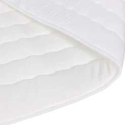 Topper piazza e mezza 120x200cm trapuntato imbottito con elastici bianco Corsica