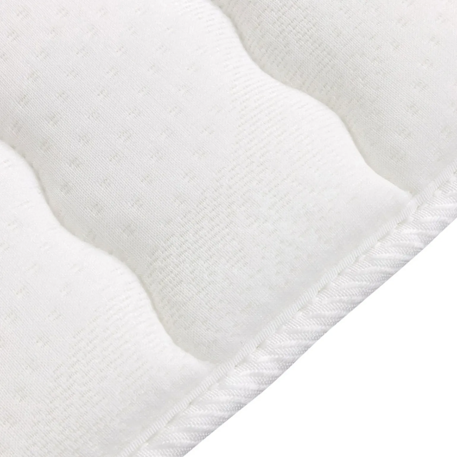 Topper piazza e mezza 120x200cm trapuntato imbottito con elastici bianco Corsica