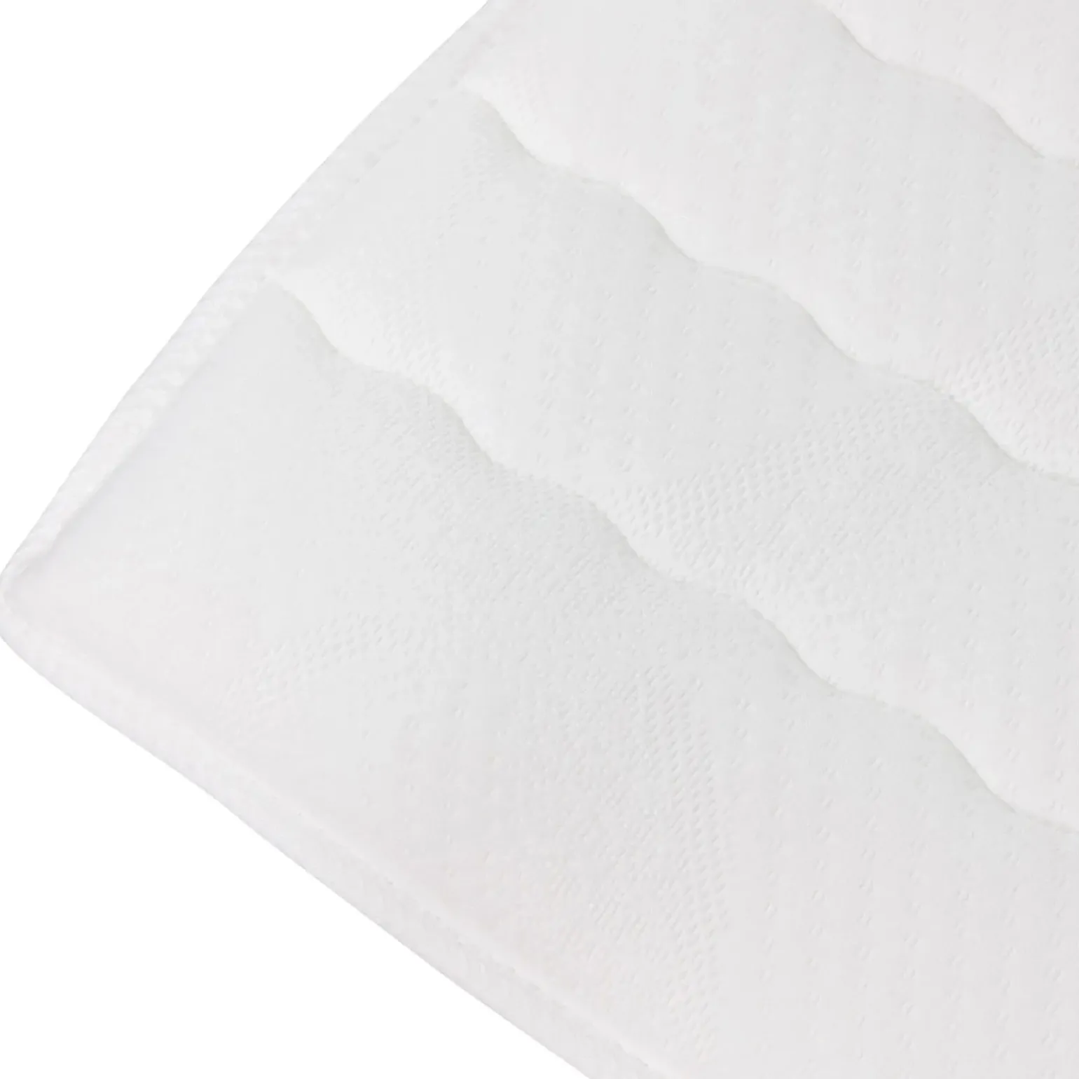 Topper piazza e mezza 120x200cm trapuntato imbottito con elastici bianco Corsica