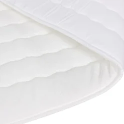 Topper singolo 80x200cm trapuntato imbottito con elastici bianco Corsica
