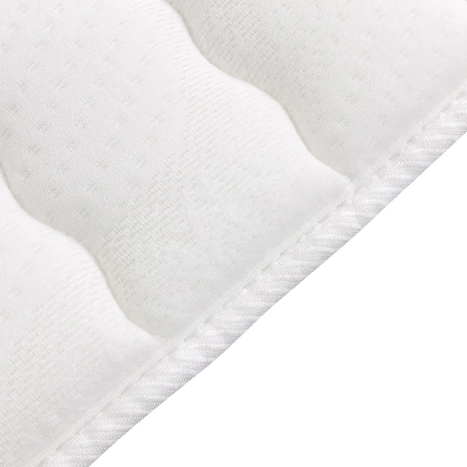 Topper singolo 80x200cm trapuntato imbottito con elastici bianco Corsica