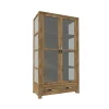 Vetrina alta 100x186h cm 2 ante con vetro quercia Clyde