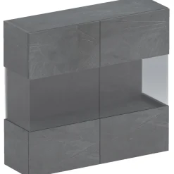 Vetrina sospesa 95x88h cm 2 ante antracite Sunset