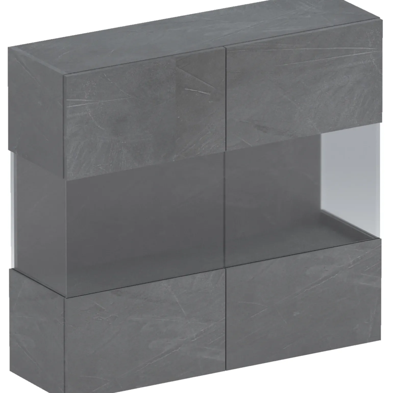 Vetrina sospesa 95x88h cm 2 ante antracite Sunset