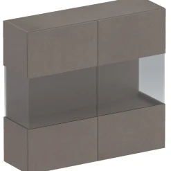 Vetrina sospesa 95x88h cm 2 ante marrone scuro Sunset