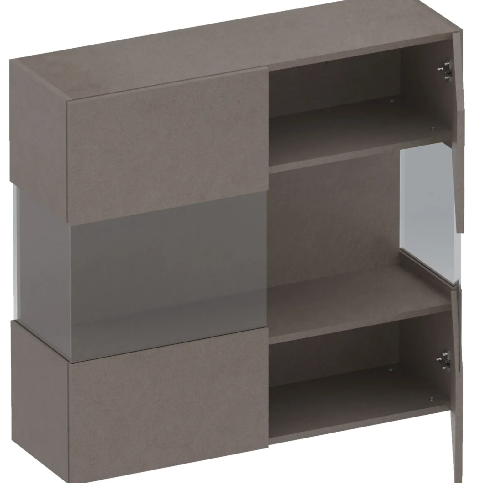 Vetrina sospesa 95x88h cm 2 ante marrone scuro Sunset