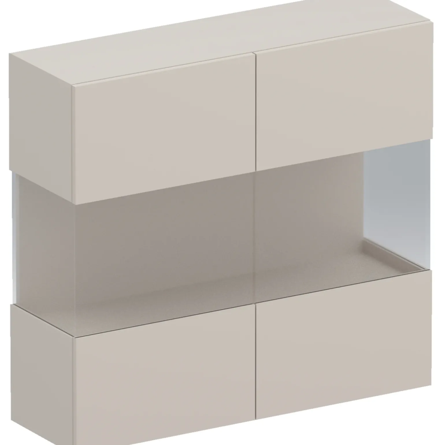 Vetrina sospesa 95x88h cm 2 ante beige Sunset