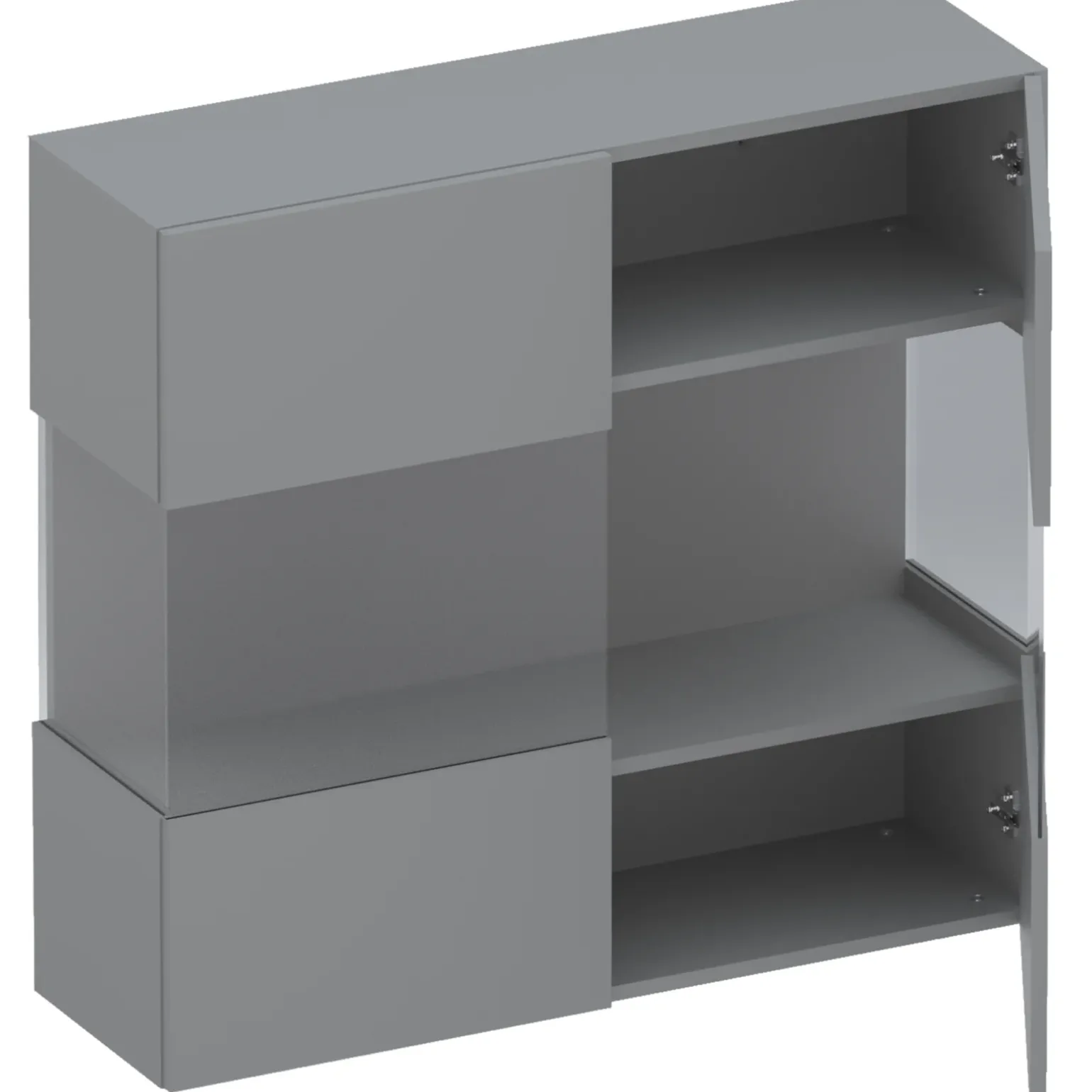 Vetrina sospesa 95x88h cm 2 ante grigio scuro Sunset