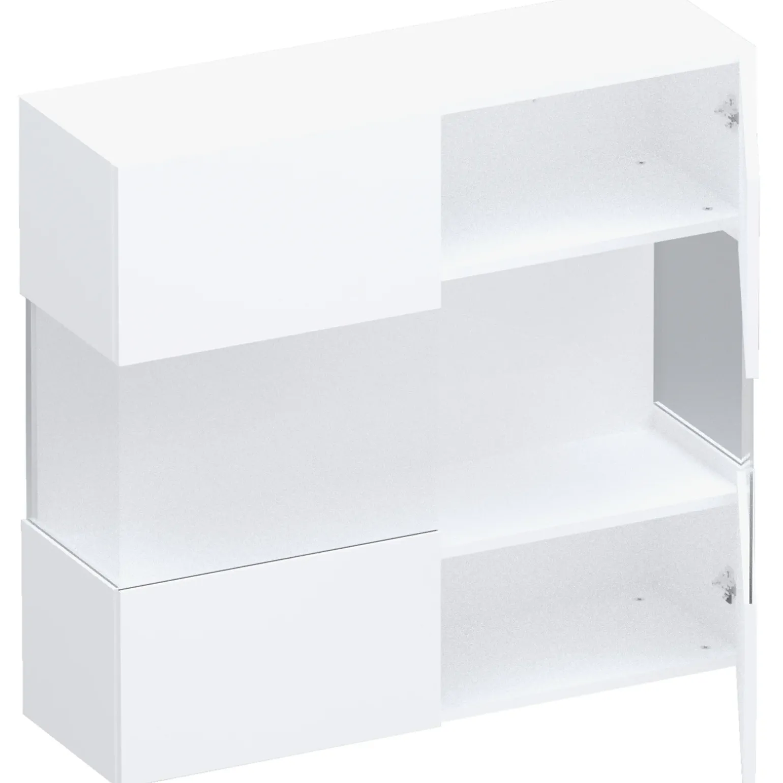 Vetrina sospesa 95x88h cm 2 ante bianco lucido Sunset