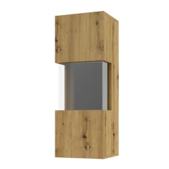 Vetrina sospesa 36x95h cm da parete rovere nero Fusion