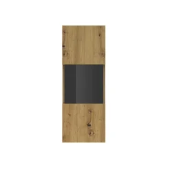 Vetrina sospesa 36x95h cm da parete rovere nero Fusion