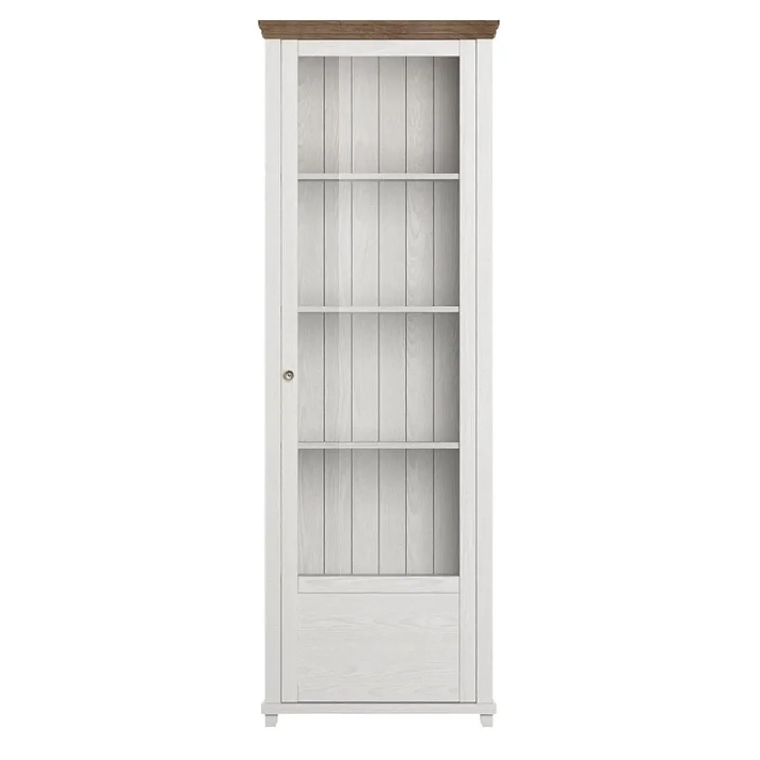 Vetrina 71x200h cm 1 anta destra bianco frassinato rovere Texel