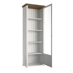 Vetrina 71x200h cm 1 anta destra bianco frassinato rovere Texel