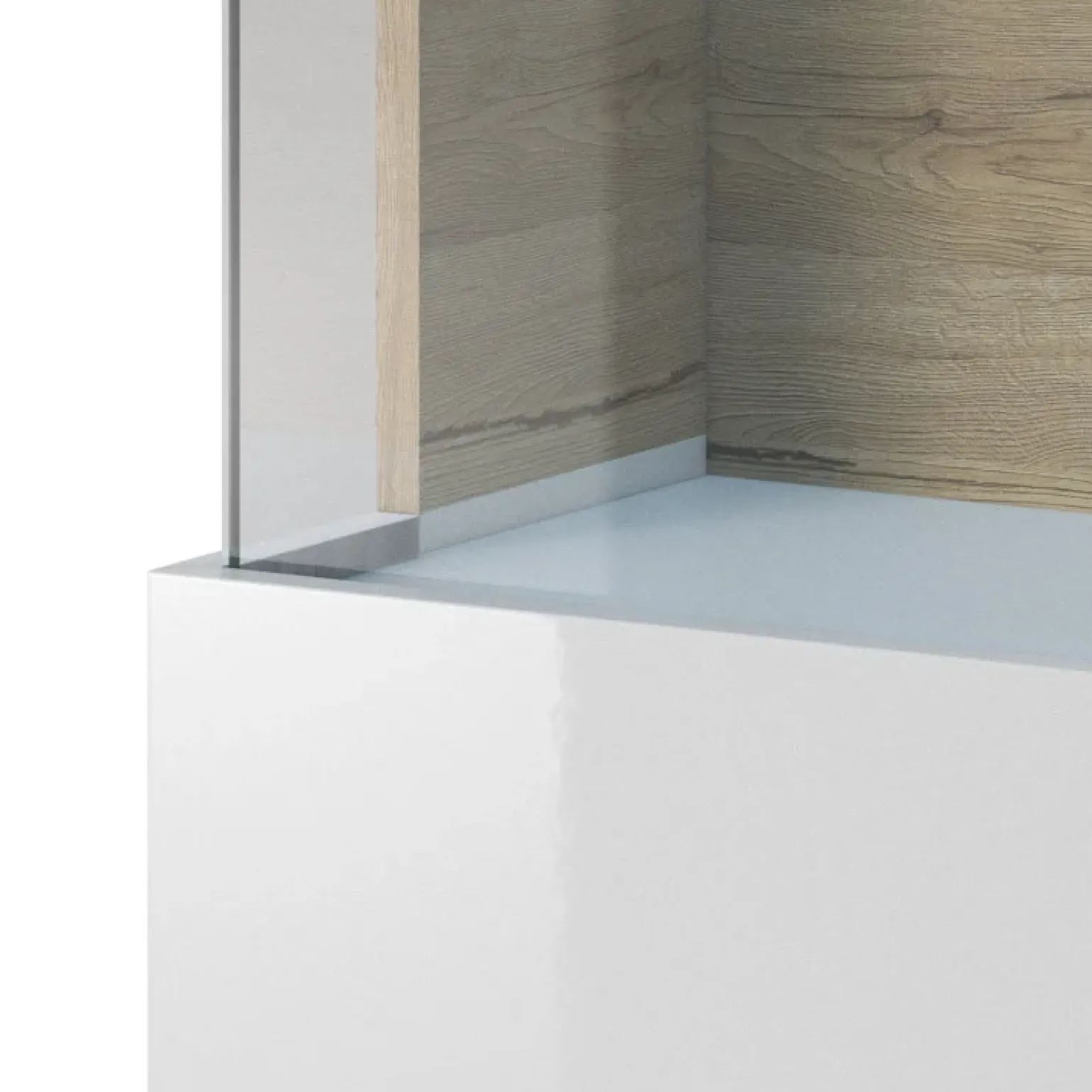 Vetrina 60x204h cm 1 anta moderna bianco lucido rovere Tahiti