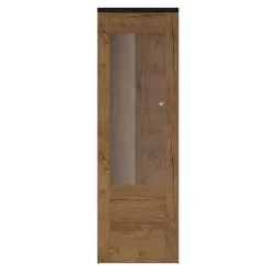 Vetrina 65x206h cm 1 anta moderna quercia rovere grigio Paloma 2