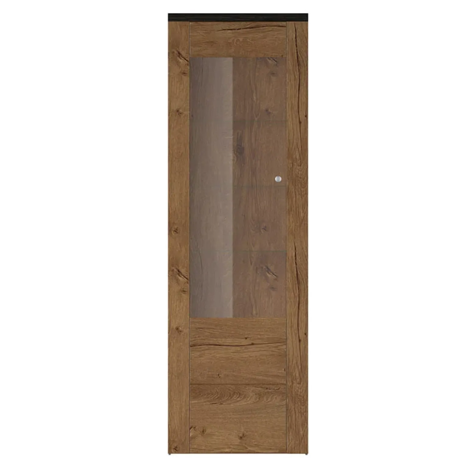 Vetrina 65x206h cm 1 anta moderna quercia rovere grigio Paloma 2