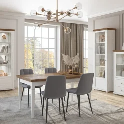 Vetrina 71x200h cm 1 anta sinistra bianco frassinato rovere Texel