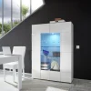 Vetrina 121x166h cm 2 ante design moderno bianco lucido Reflex