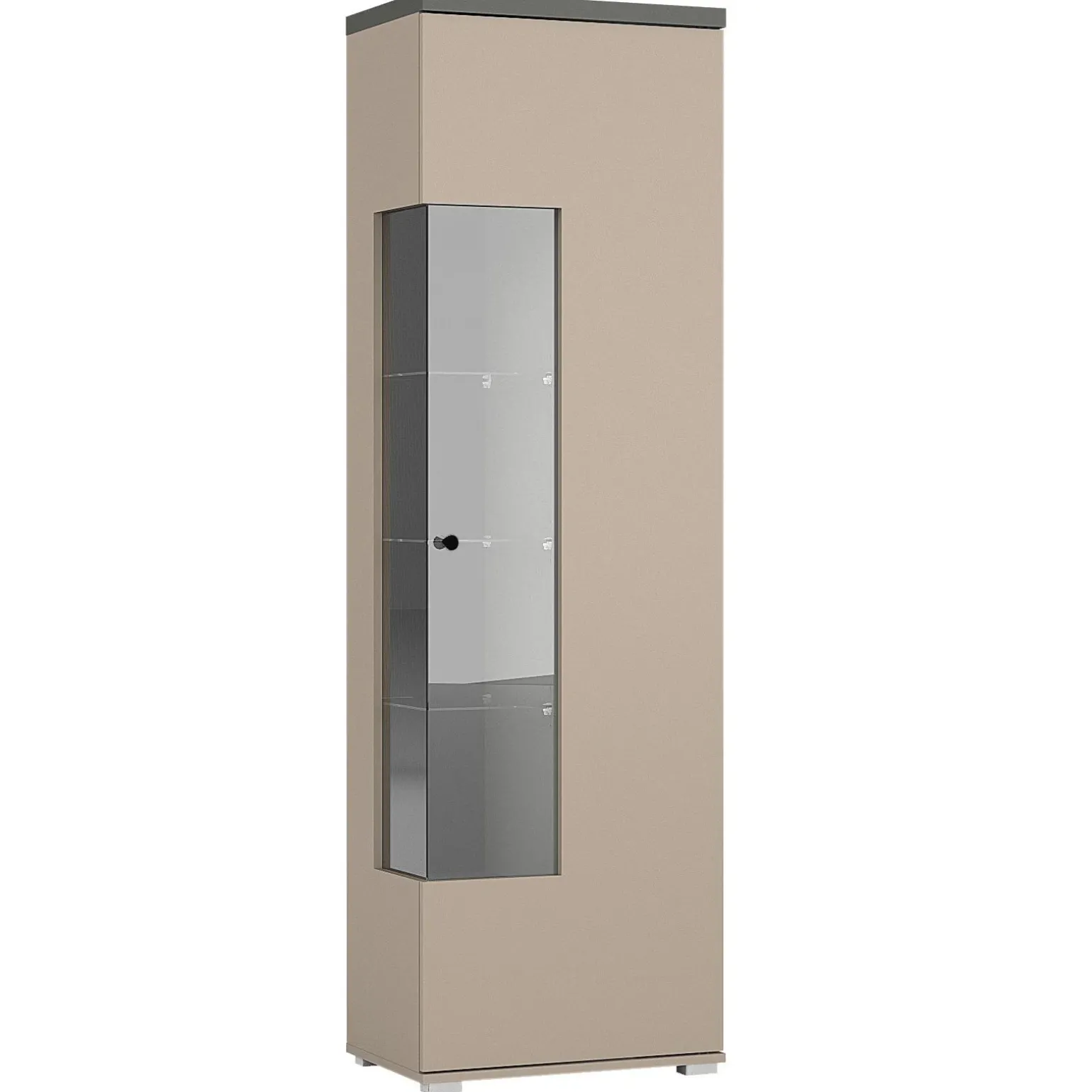 Vetrina 55x180h cm moderna beige grigio Matt