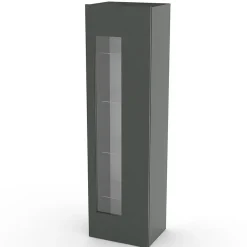 Vetrinetta 45x162h cm 1 anta antracite lucido Light Small Gihome®