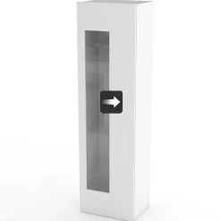 Vetrinetta 45x162h cm 1 anta bianco lucido Light Small Gihome®
