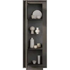Vetrinetta 67x197h cm 1 anta moderna antracite Deluxe