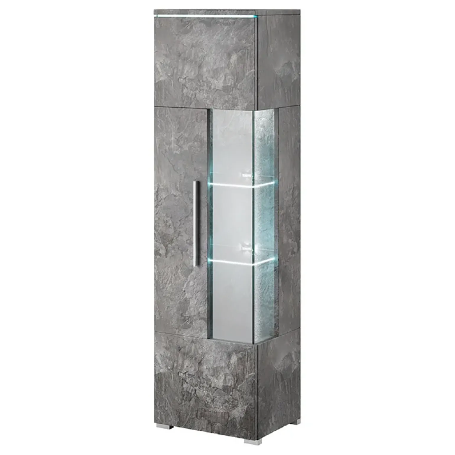 Vetrinetta 45x160h cm 1 anta sinistra moderna ossido Frisk
